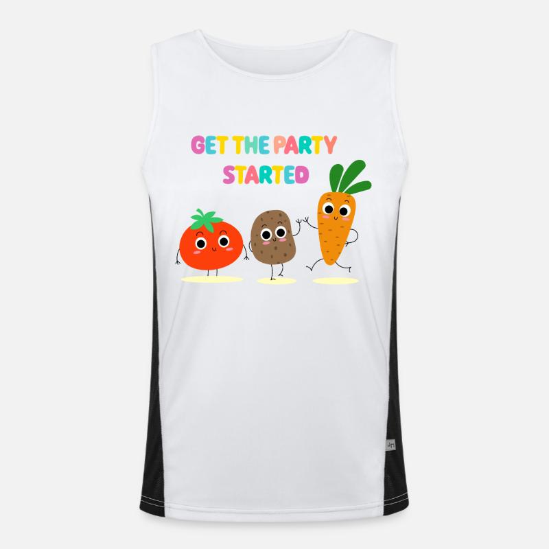 Veggie Party - Gemüseparty - Geschenkidee Funktionelles Kontrast-Tank Top für Männer 