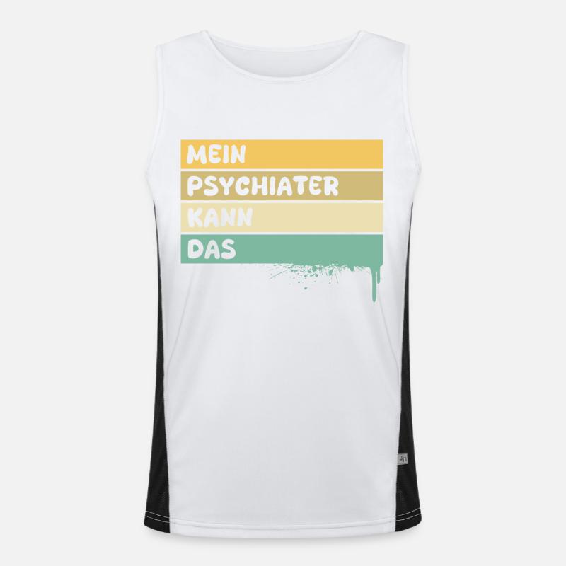 Beruf Psychiater Funktionelles Kontrast-Tank Top für Männer 