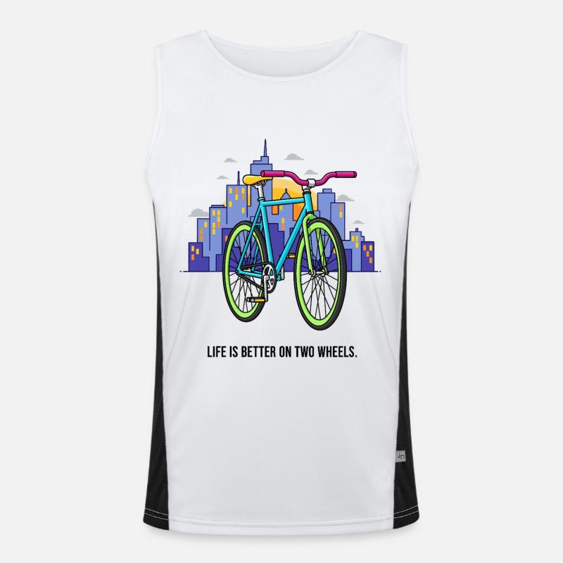Life is better on two Wheels Funktionelles Kontrast-Tank Top für Männer 