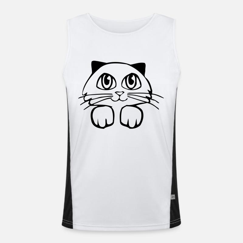 Suesse Mietze Funktionelles Kontrast-Tank Top für Männer 