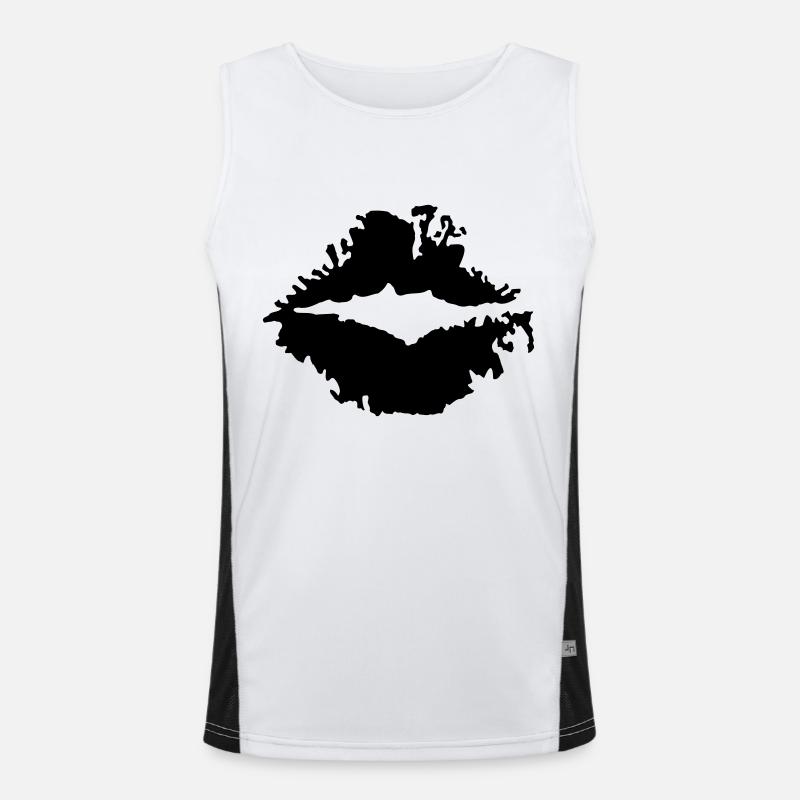 kuss Funktionelles Kontrast-Tank Top für Männer 