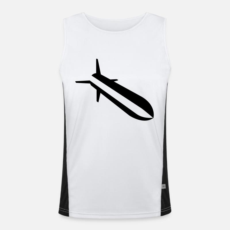 No War Funktionelles Kontrast-Tank Top für Männer 