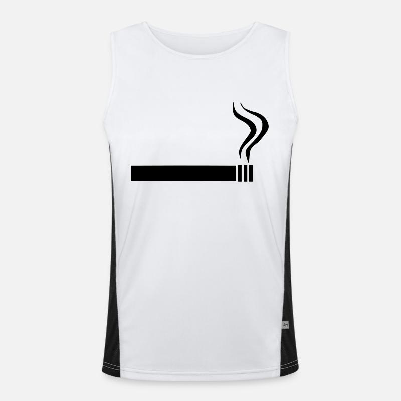 Zigarette - Rauchen Funktionelles Kontrast-Tank Top für Männer 