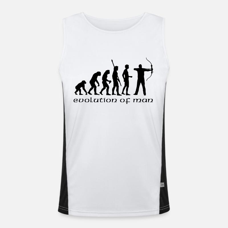 evolution_bogenschiessen_b Funktionelles Kontrast-Tank Top für Männer 