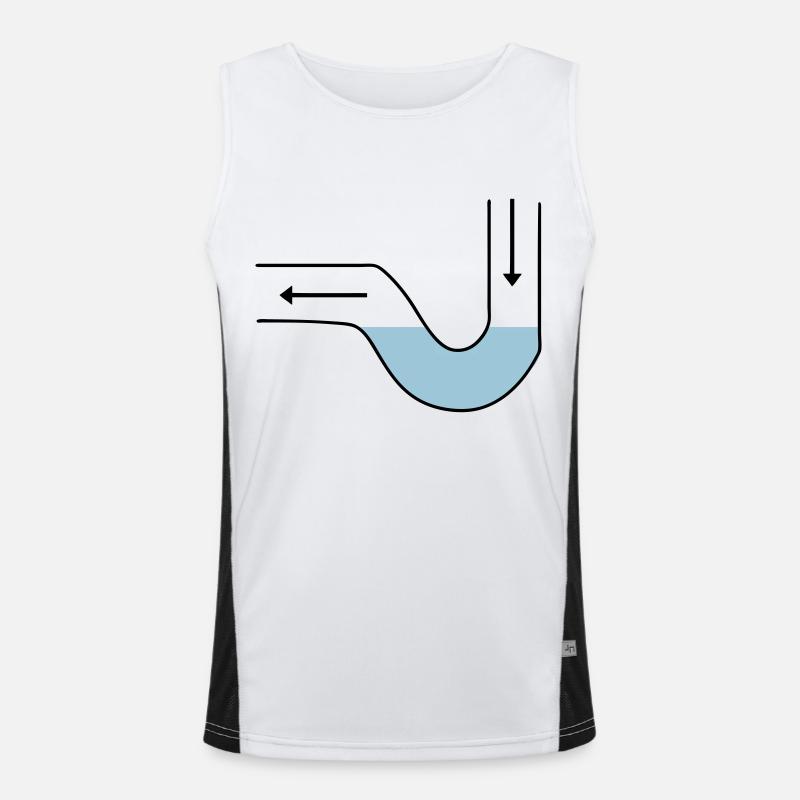 Abfluss Funktionelles Kontrast-Tank Top für Männer 