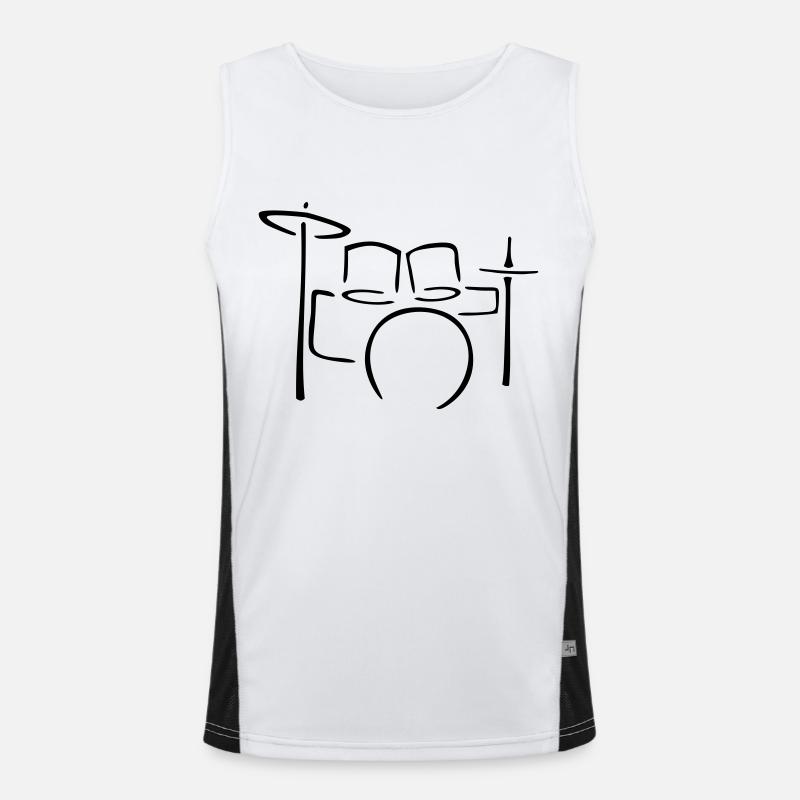Drum Kit Men's Functional Contrast Tank Top 