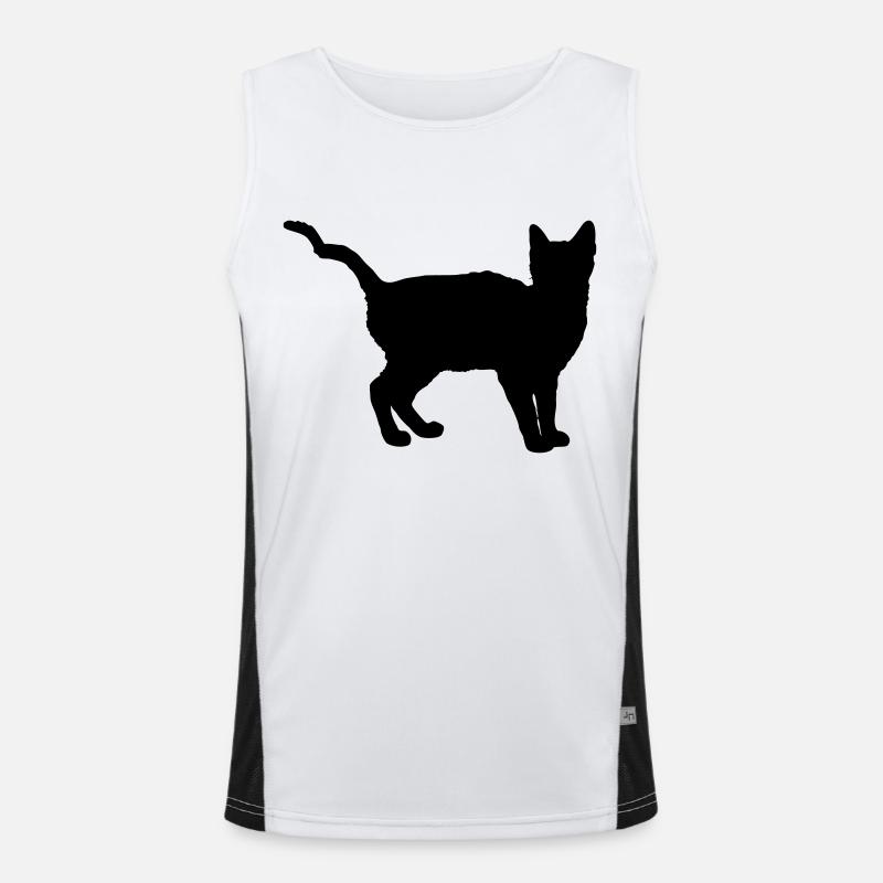 katze Funktionelles Kontrast-Tank Top für Männer 