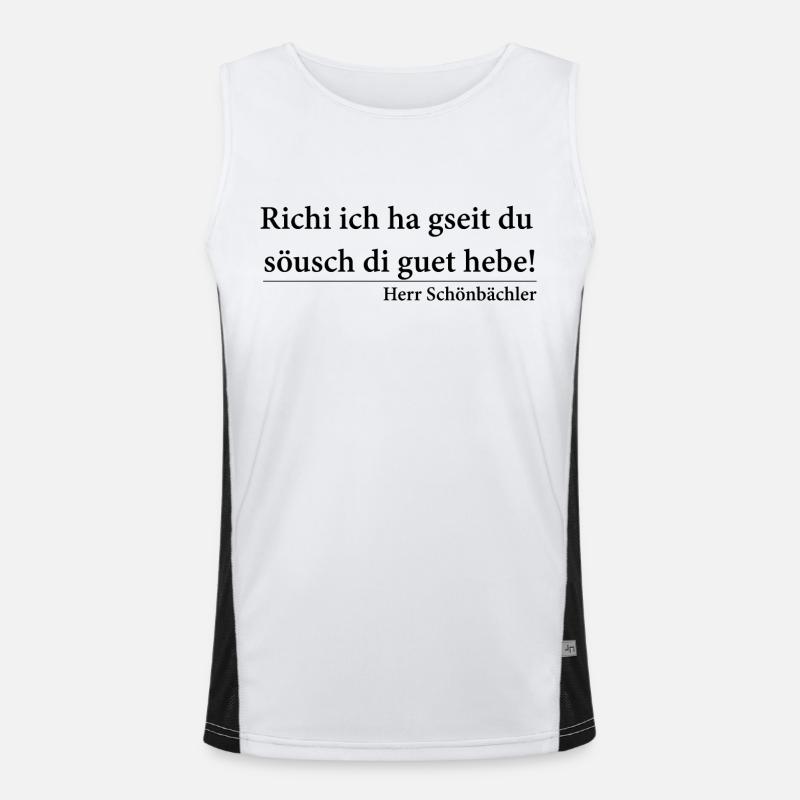 Richi Söusch di hebe Funktionelles Kontrast-Tank Top für Männer 