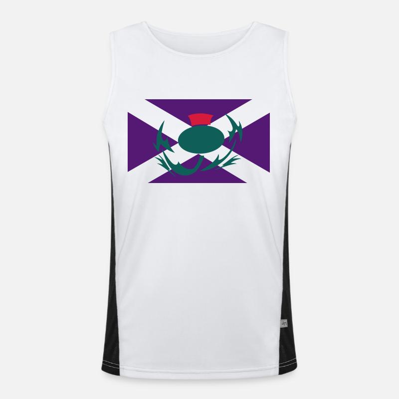 Drapeau écossais Thistle Débardeur respirant contrasté Homme 