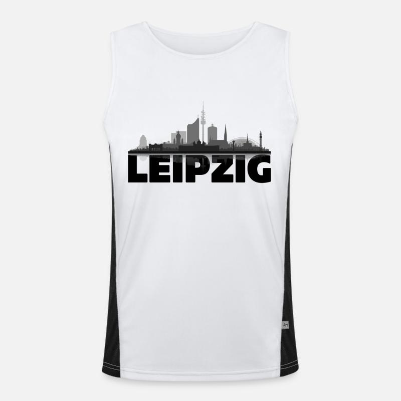 Leipzig 02 Funktionelles Kontrast-Tank Top für Männer 
