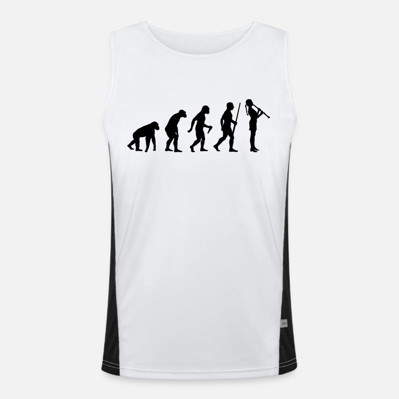 Clarinetist Evolution Funktionelles Kontrast-Tank Top für Männer 