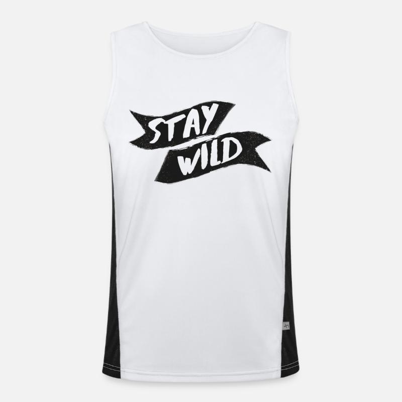 stay wild Funktionelles Kontrast-Tank Top für Männer 