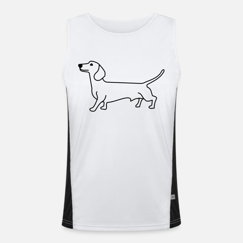 dackel Funktionelles Kontrast-Tank Top für Männer 