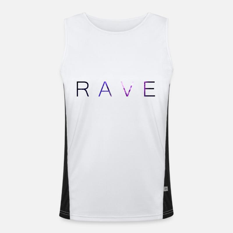 Rave Techno EDM Galaxy Stars Purple violet Débardeur respirant contrasté Homme 