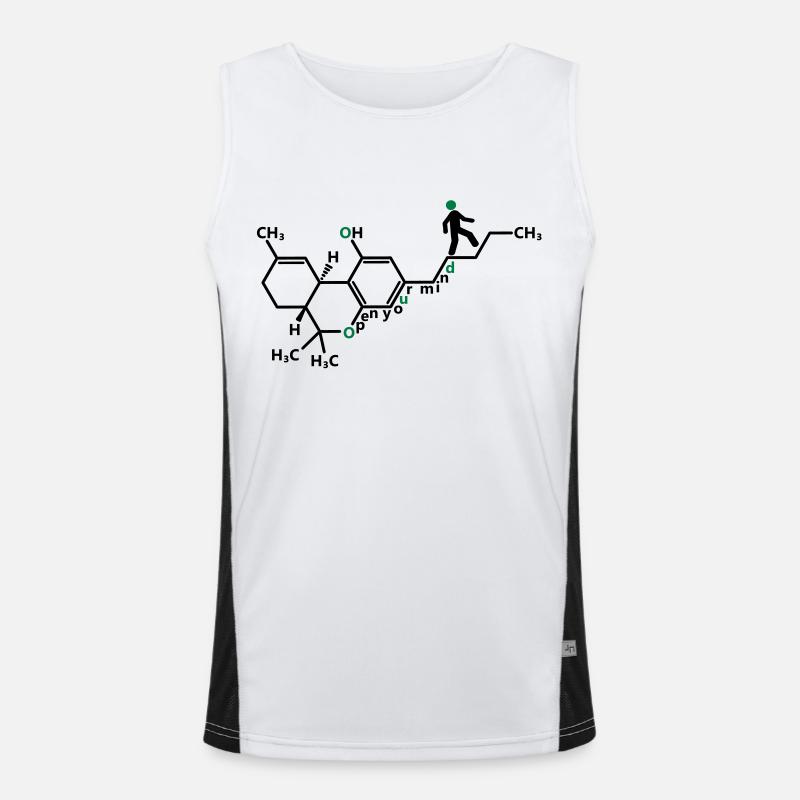 THC molekül Funktionelles Kontrast-Tank Top für Männer 