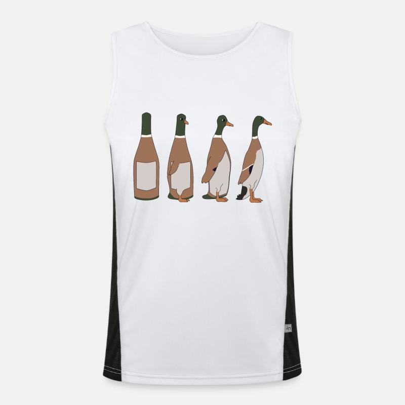 Flaschenenten groß Funktionelles Kontrast-Tank Top für Männer 