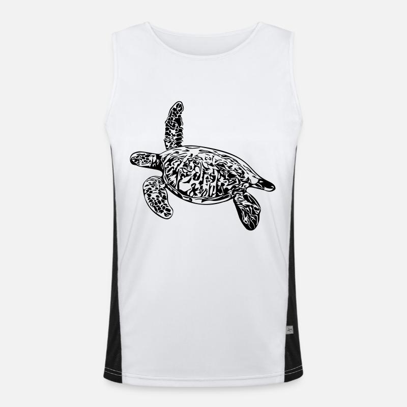 Tortue - dessin vectoriel Débardeur respirant contrasté Homme 
