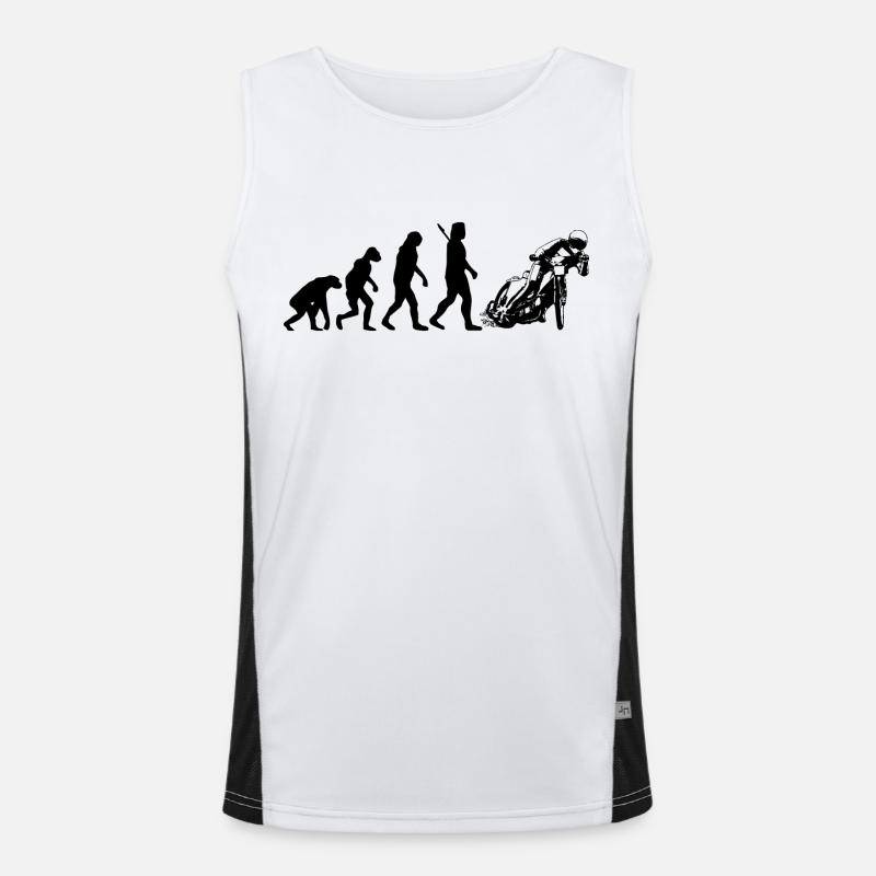 Speedway - Men's Functional Contrast Tank Top  - white/black