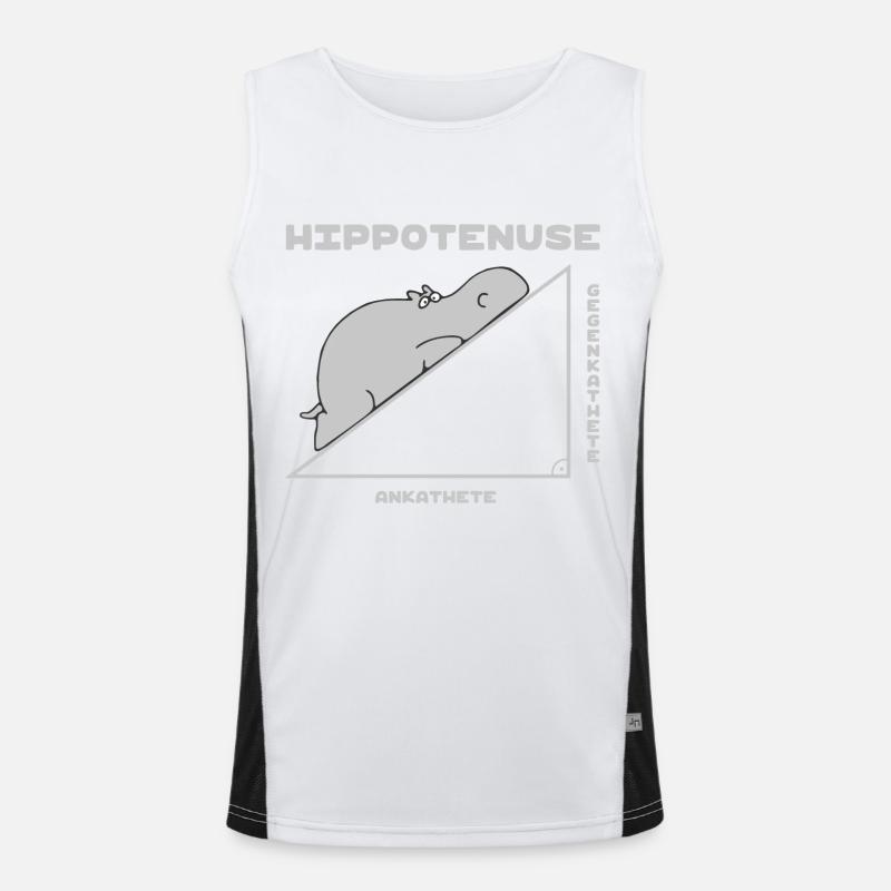 Hippotenuse (Édition Hippone et Pythagore) Débardeur respirant contrasté Homme 