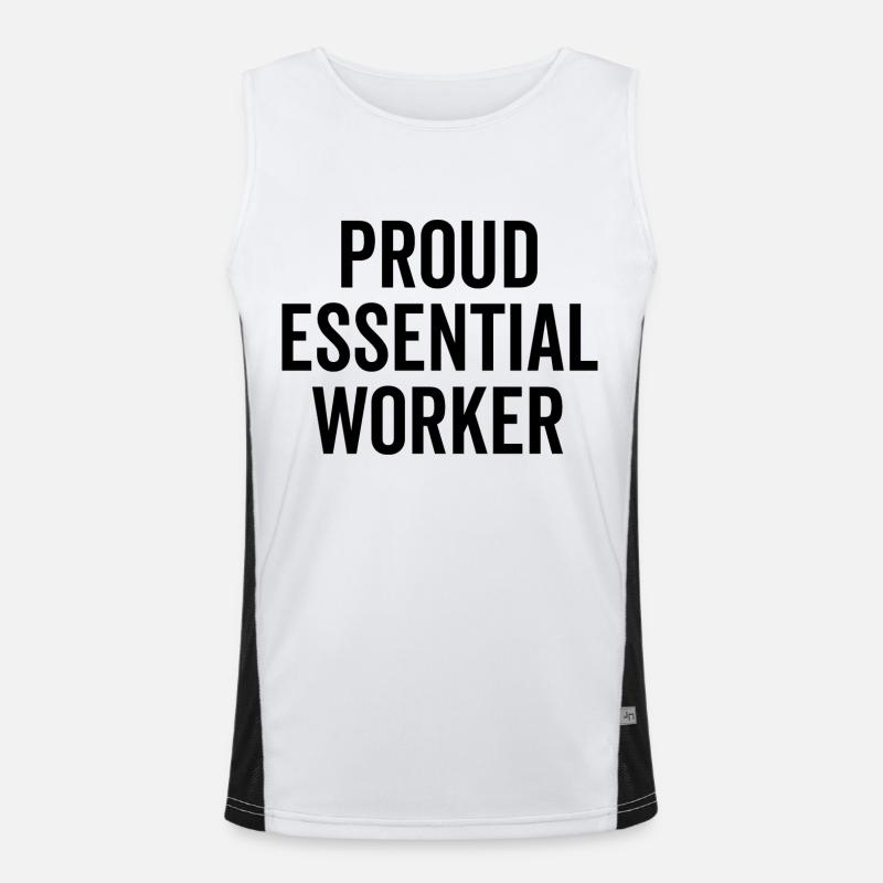 Stolzer Essential Worker Funktionelles Kontrast-Tank Top für Männer 