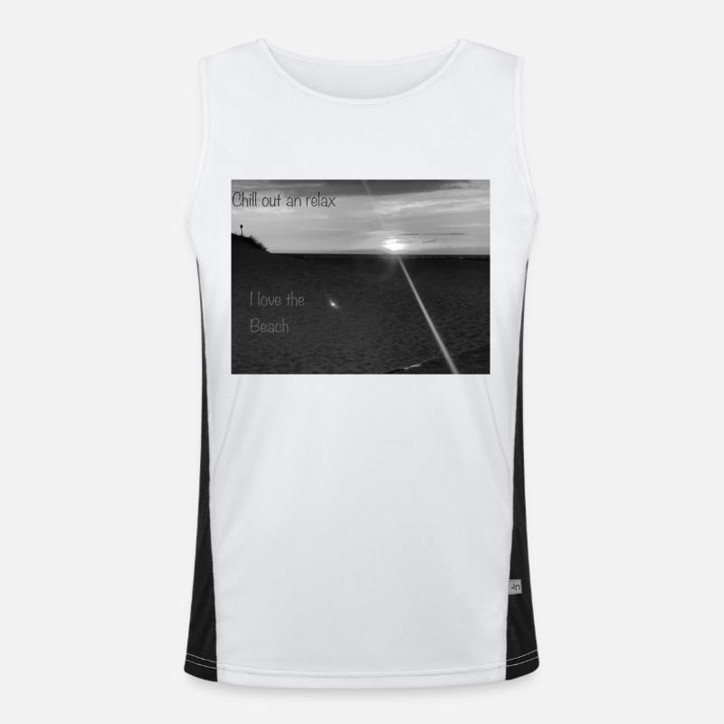 Plage Noir et Blanc Débardeur respirant contrasté Homme 