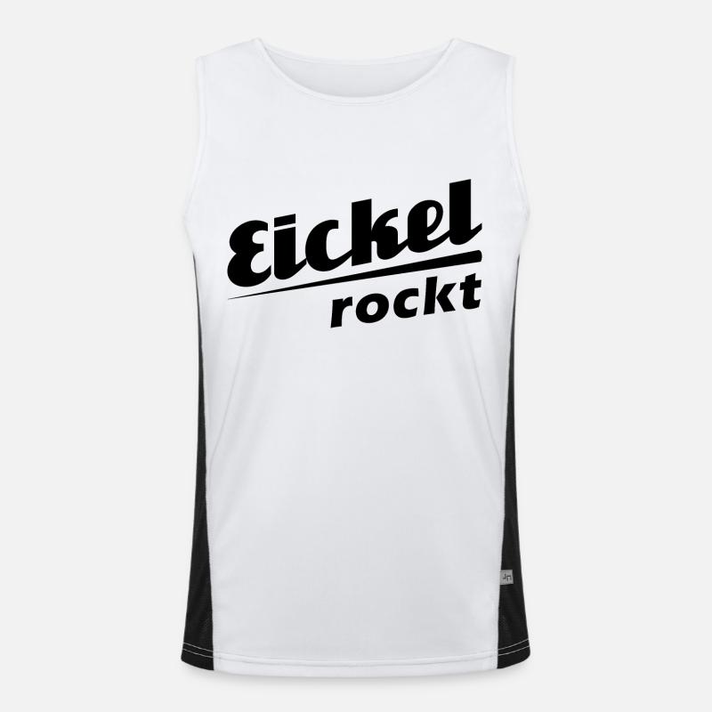 Eickel rockt - Textdesign mit Stadtnamen Funktionelles Kontrast-Tank Top für Männer 