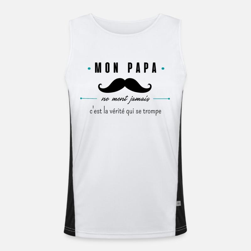 mon papa ne ment jamais Débardeur respirant contrasté Homme 