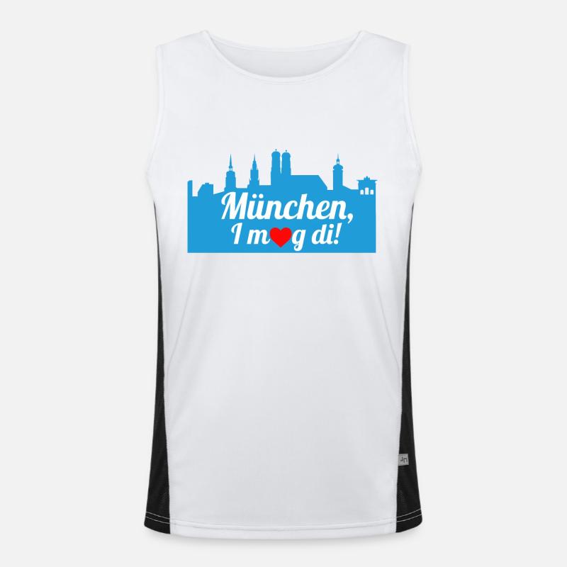 München - I mog di Funktionelles Kontrast-Tank Top für Männer 