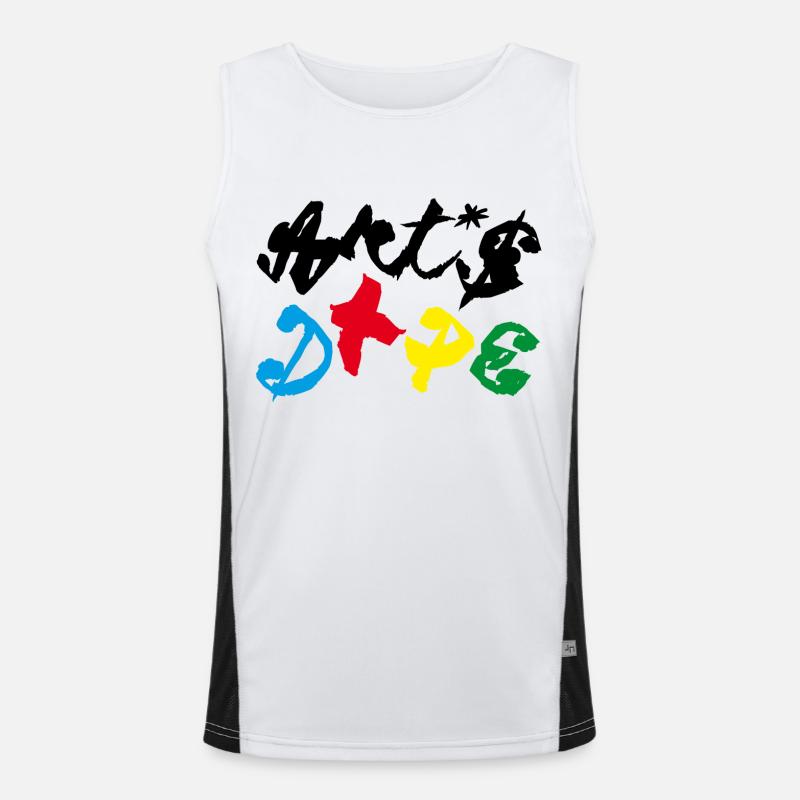 ICH LIEBE KUNST Funktionelles Kontrast-Tank Top für Männer 