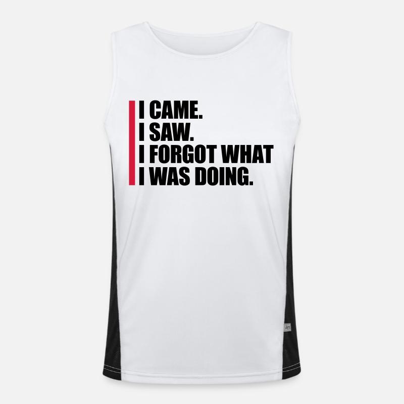 I came saw forget Men's Functional Contrast Tank Top 