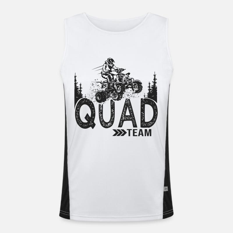 Quad team quad atv quad quad utv Débardeur respirant contrasté Homme 