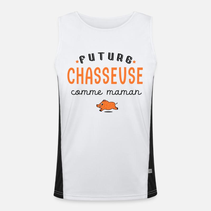 chasse future chasseuse comme papa Débardeur respirant contrasté Homme 