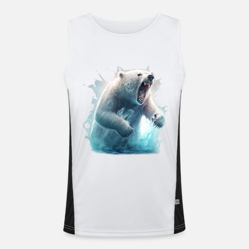 Angry Polar Bear Men's Functional Contrast Tank Top 