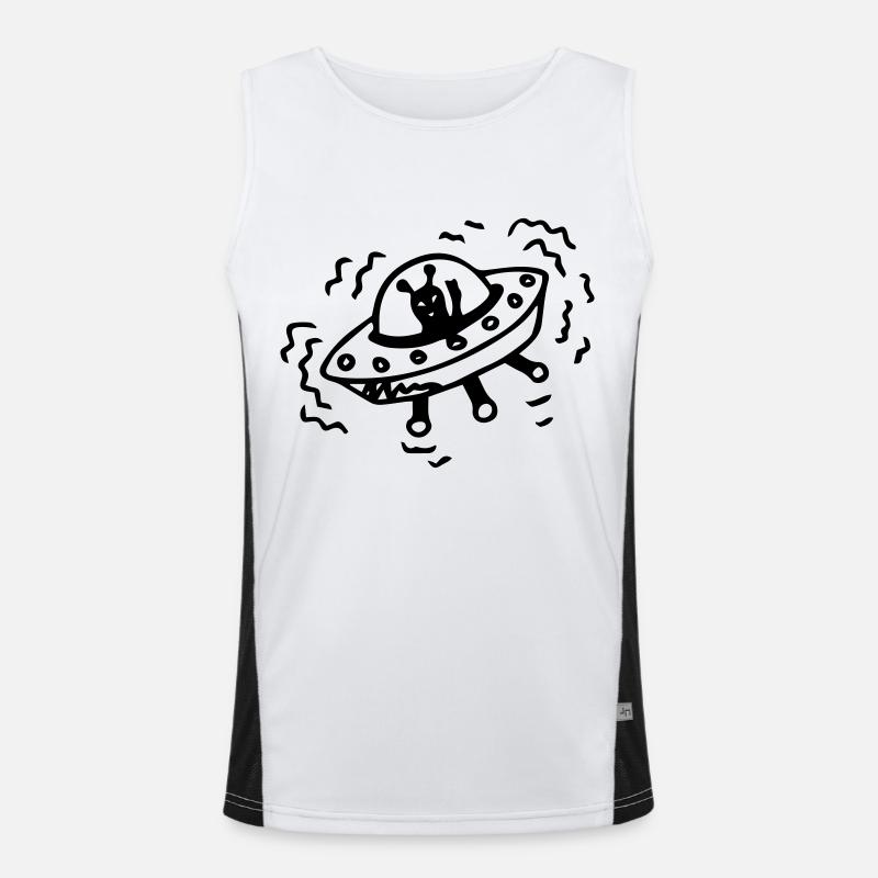 Alien Ufo Science Fiction Men's Functional Contrast Tank Top 