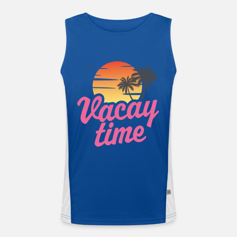 Vacay Time Beach Men's Functional Contrast Tank Top 
