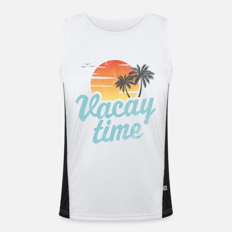 Vacay Time Beach Men's Functional Contrast Tank Top 