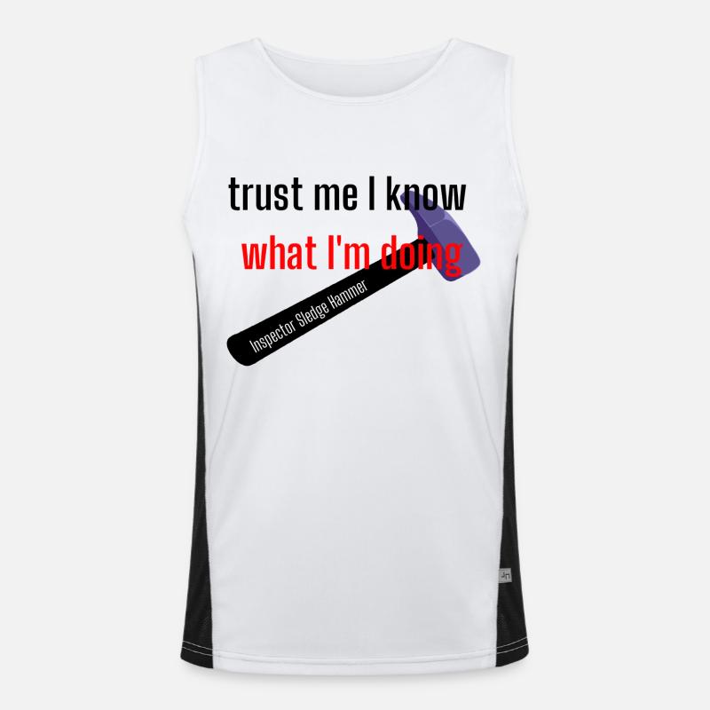 trust me i know what I m doing Funktionelles Kontrast-Tank Top für Männer 