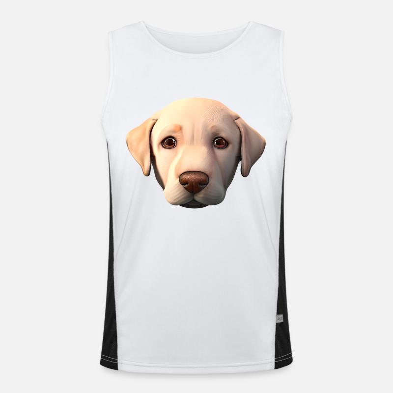 Labrador propriétaire chiot Labrador Retriever Débardeur respirant contrasté Homme 