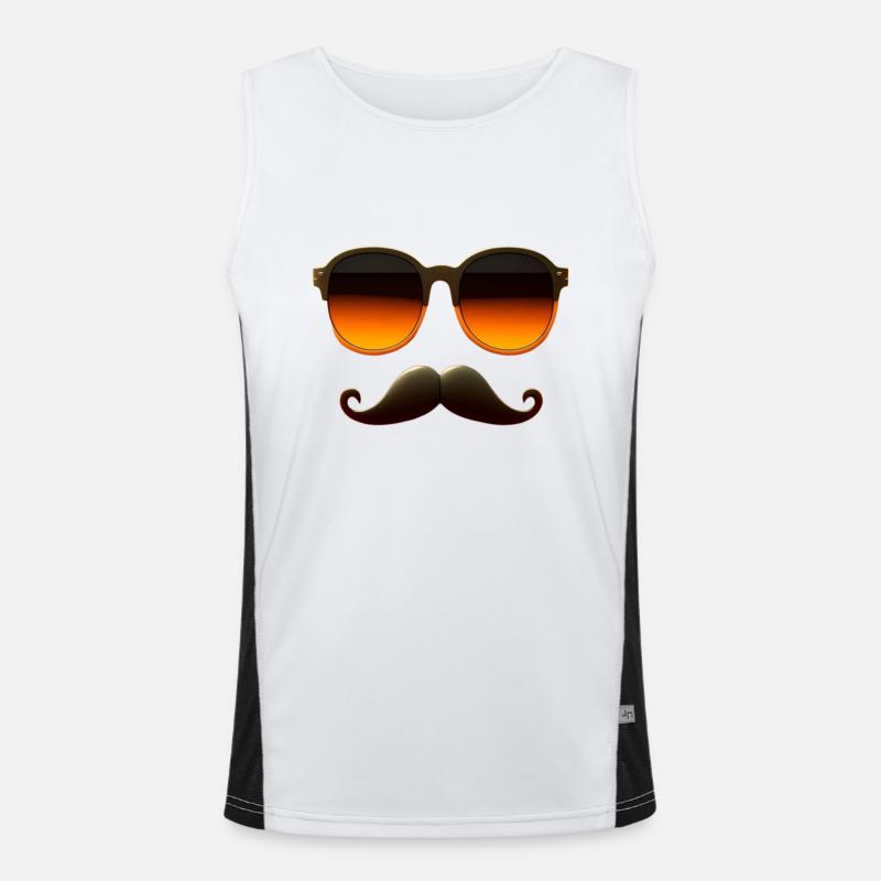 Moustache Débardeur respirant contrasté Homme 