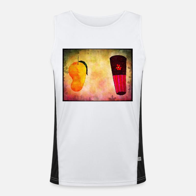 Mango Elegance Men's Functional Contrast Tank Top 