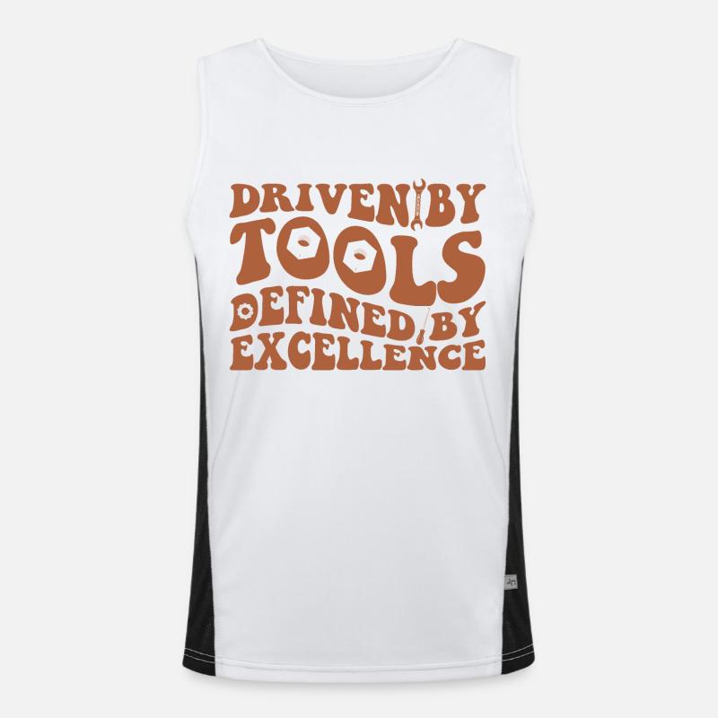DRIVEN BY TOOLS DEFINED BY EXCELLENCE Men's Functional Contrast Tank Top 