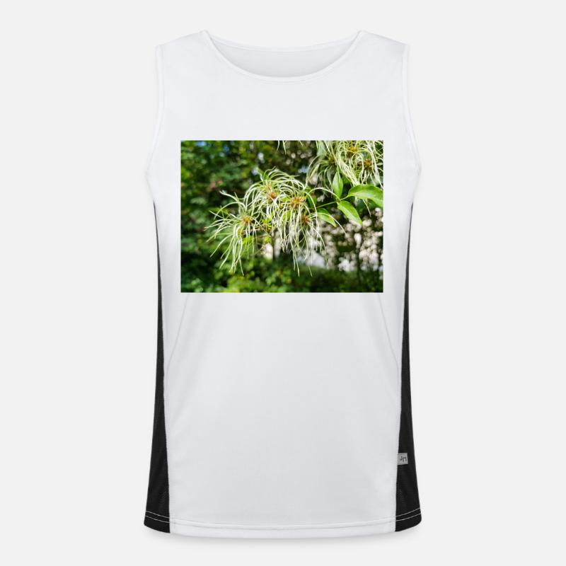 Traveller's Joy Clematis vitalba Funktionelles Kontrast-Tank Top für Männer 