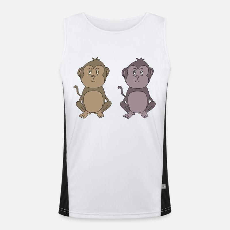 affenbrüder Funktionelles Kontrast-Tank Top für Männer 