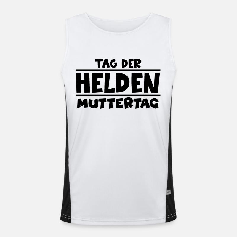 Mutter Spruch Geschenk Mama Muttertag Funktionelles Kontrast-Tank Top für Männer 