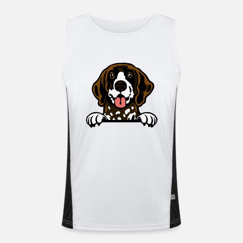 German Shorthaired Pointer Elegance Men's Functional Contrast Tank Top 