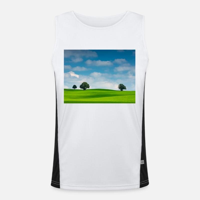Calming landscape Men's Functional Contrast Tank Top 