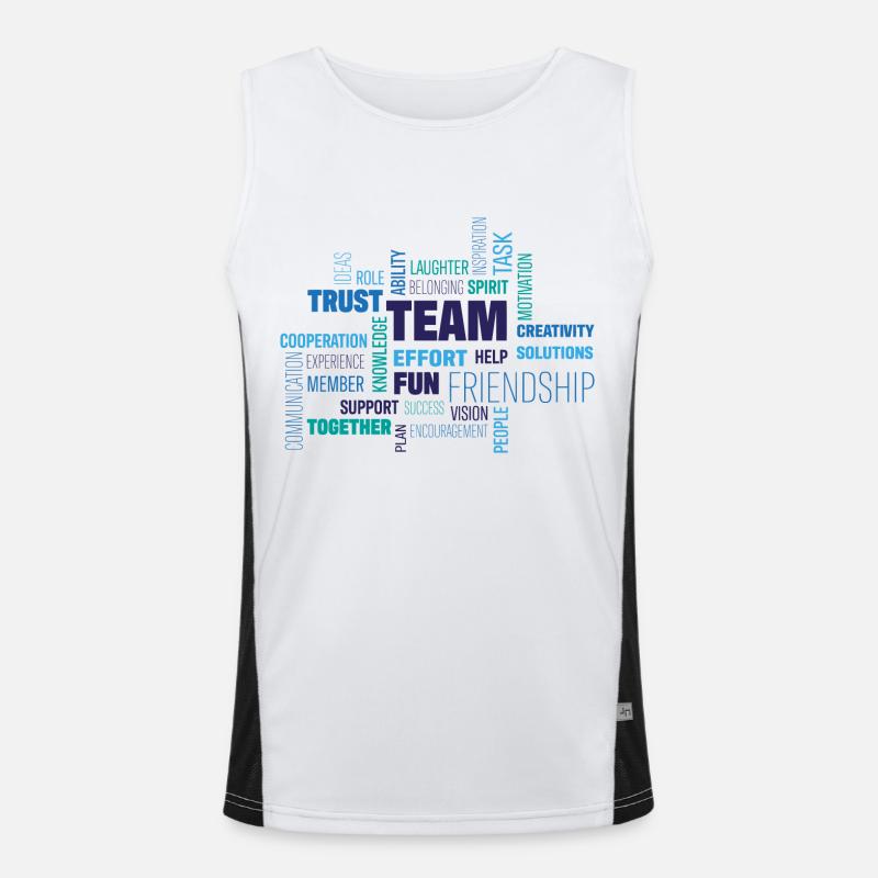 Team Funktionelles Kontrast-Tank Top für Männer 