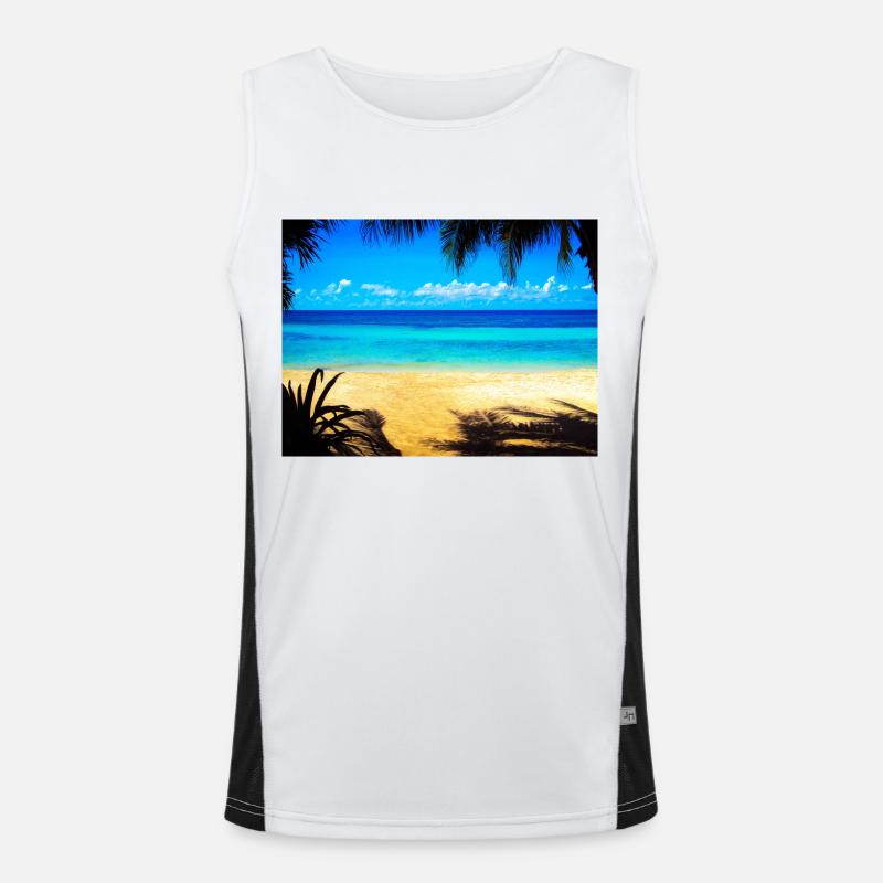 PARADIES STRAND Funktionelles Kontrast-Tank Top für Männer 