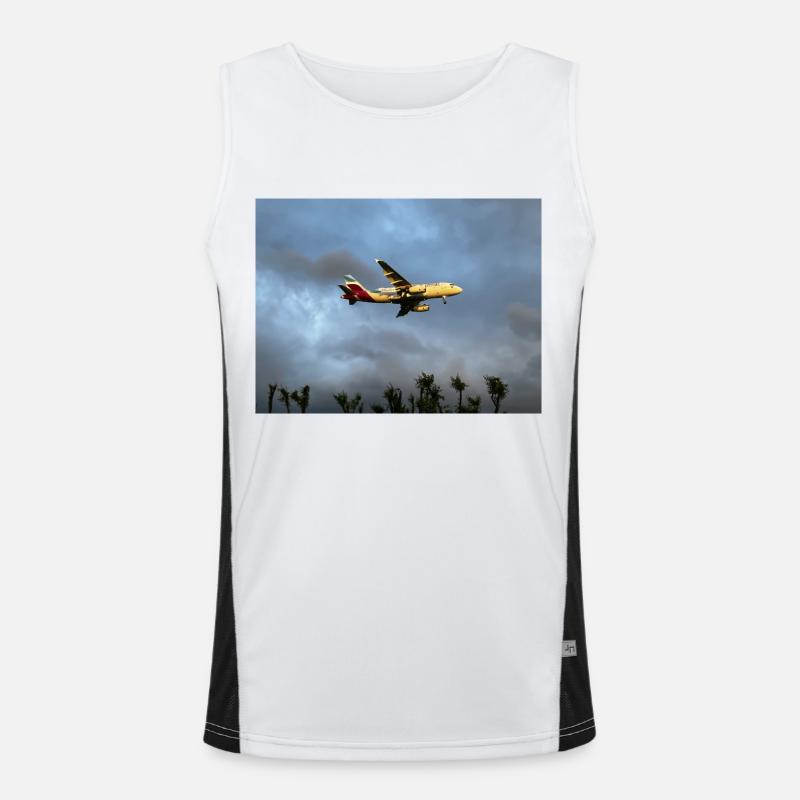 Plane Funktionelles Kontrast-Tank Top für Männer 