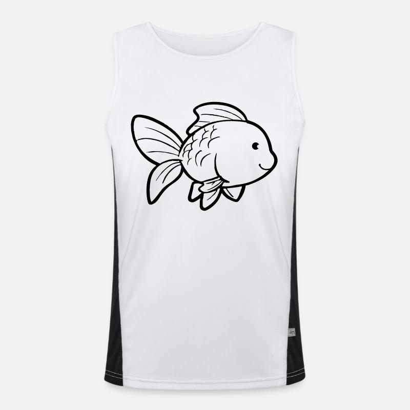 Poisson rouge Débardeur respirant contrasté Homme 